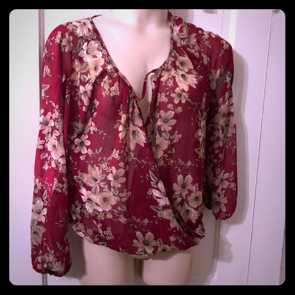 Charlotte Russe split sleeve blouse